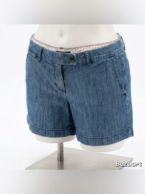 Tommy Hilfiger Women’s Denim Shorts Size 8 Blue Mid Rise